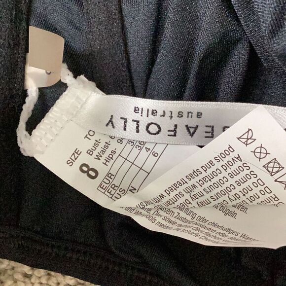 New. Seafolly belted black bikini set. US 4DD-top/6-bottom. Retails $189 - Picture 12 of 16